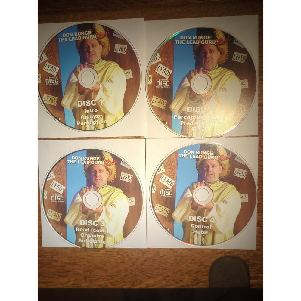 Don Runge The Lead Guru Live The Approach (4 Audio CDs) Discs Only